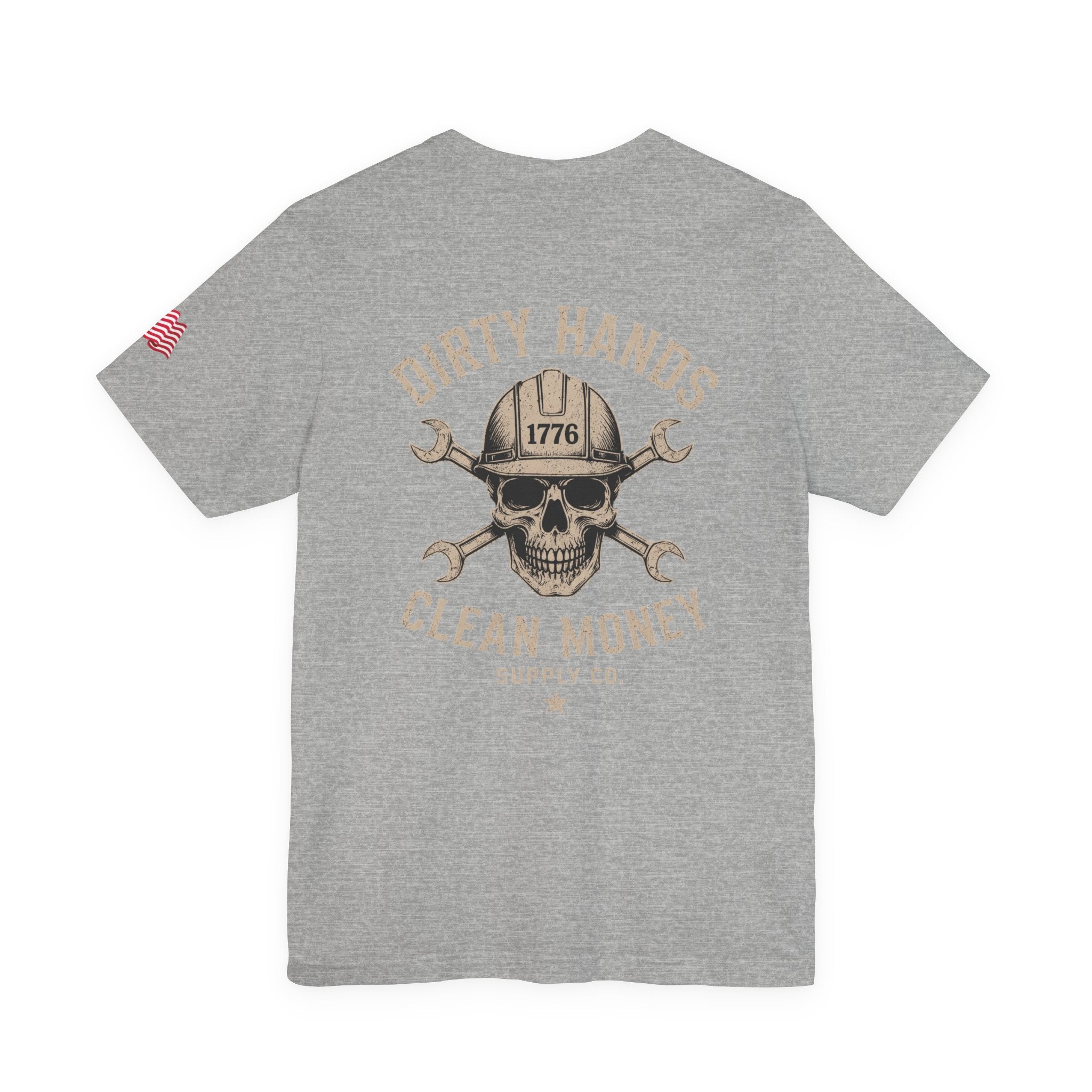 Dirty Hands Clean Money Tee — Skull & Wrenches Workwear T‑Shirt
