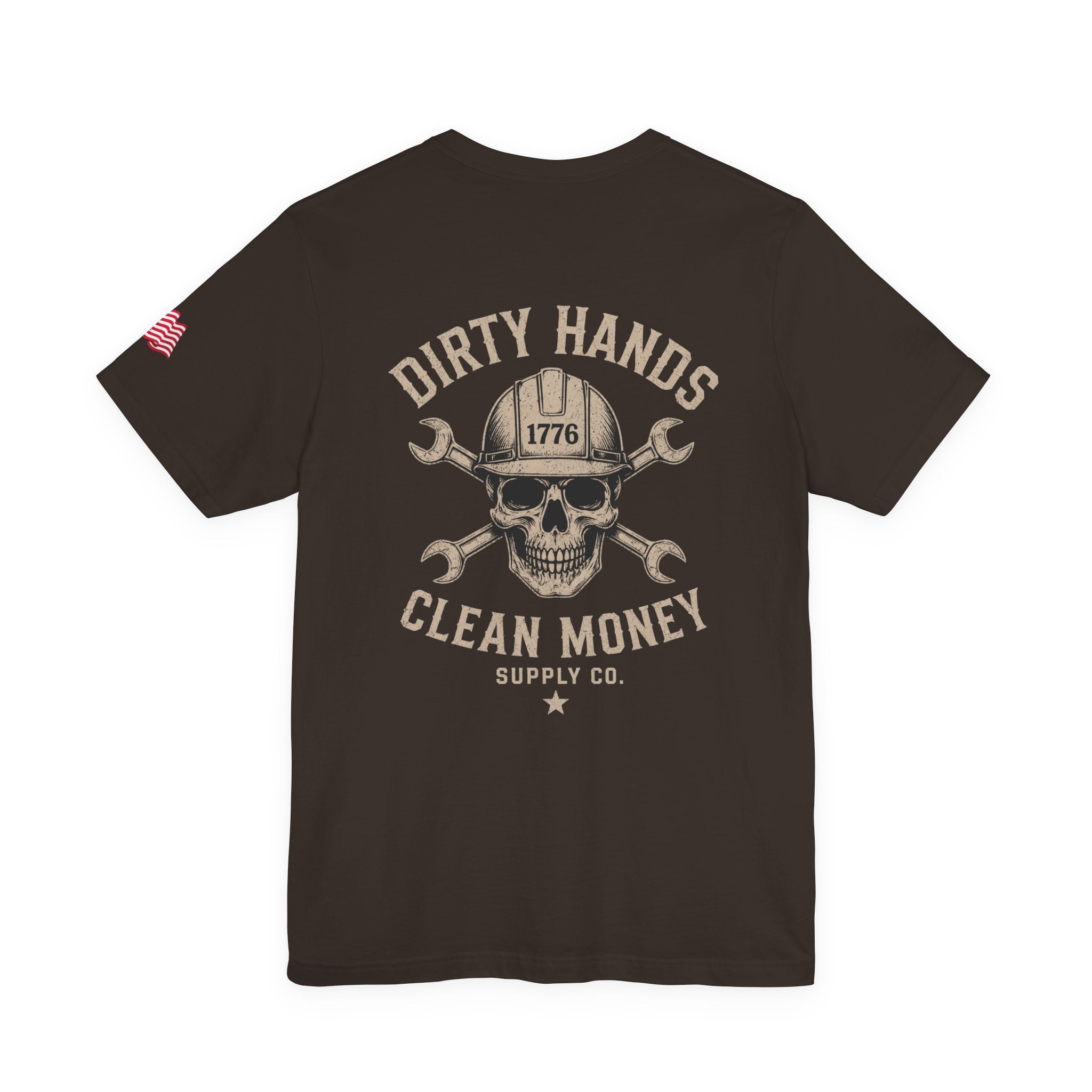 Dirty Hands Clean Money Tee — Skull & Wrenches Workwear T‑Shirt