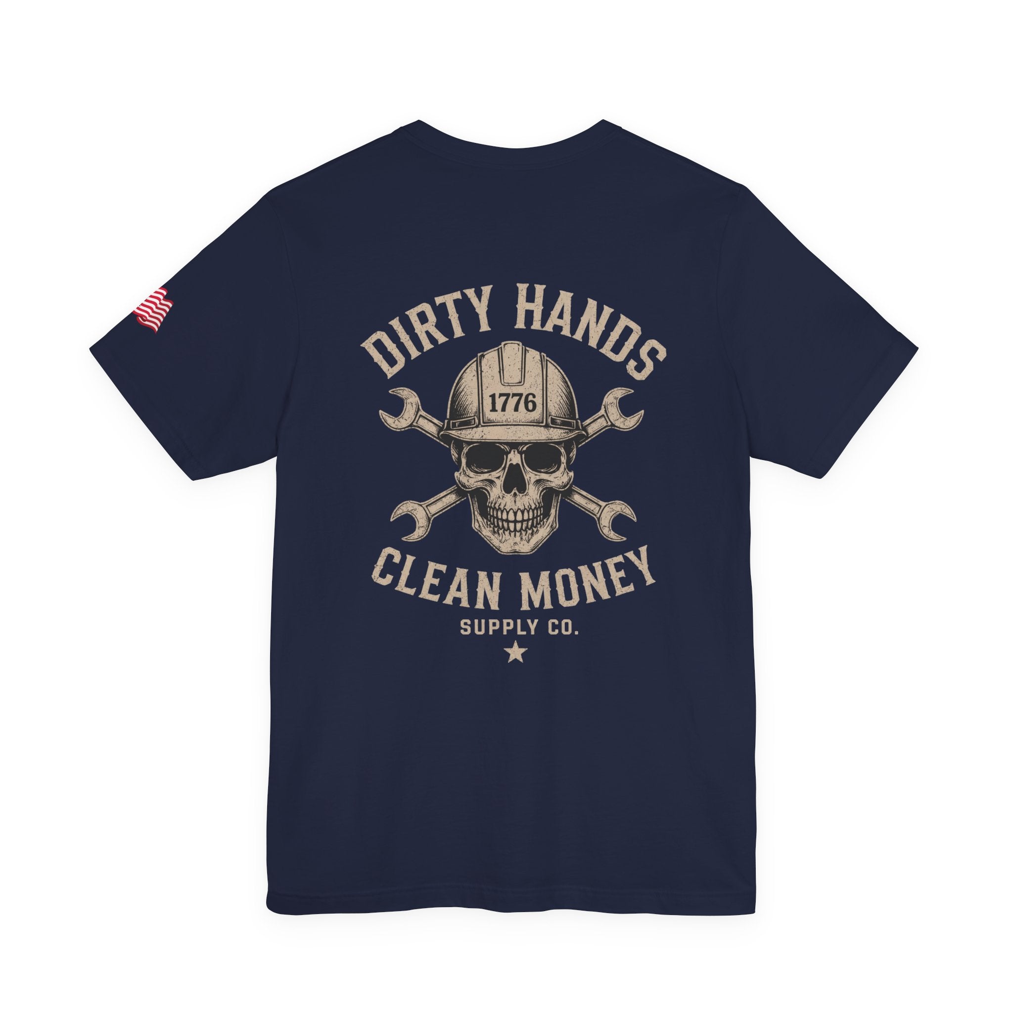 Dirty Hands Clean Money Tee — Skull & Wrenches Workwear T‑Shirt