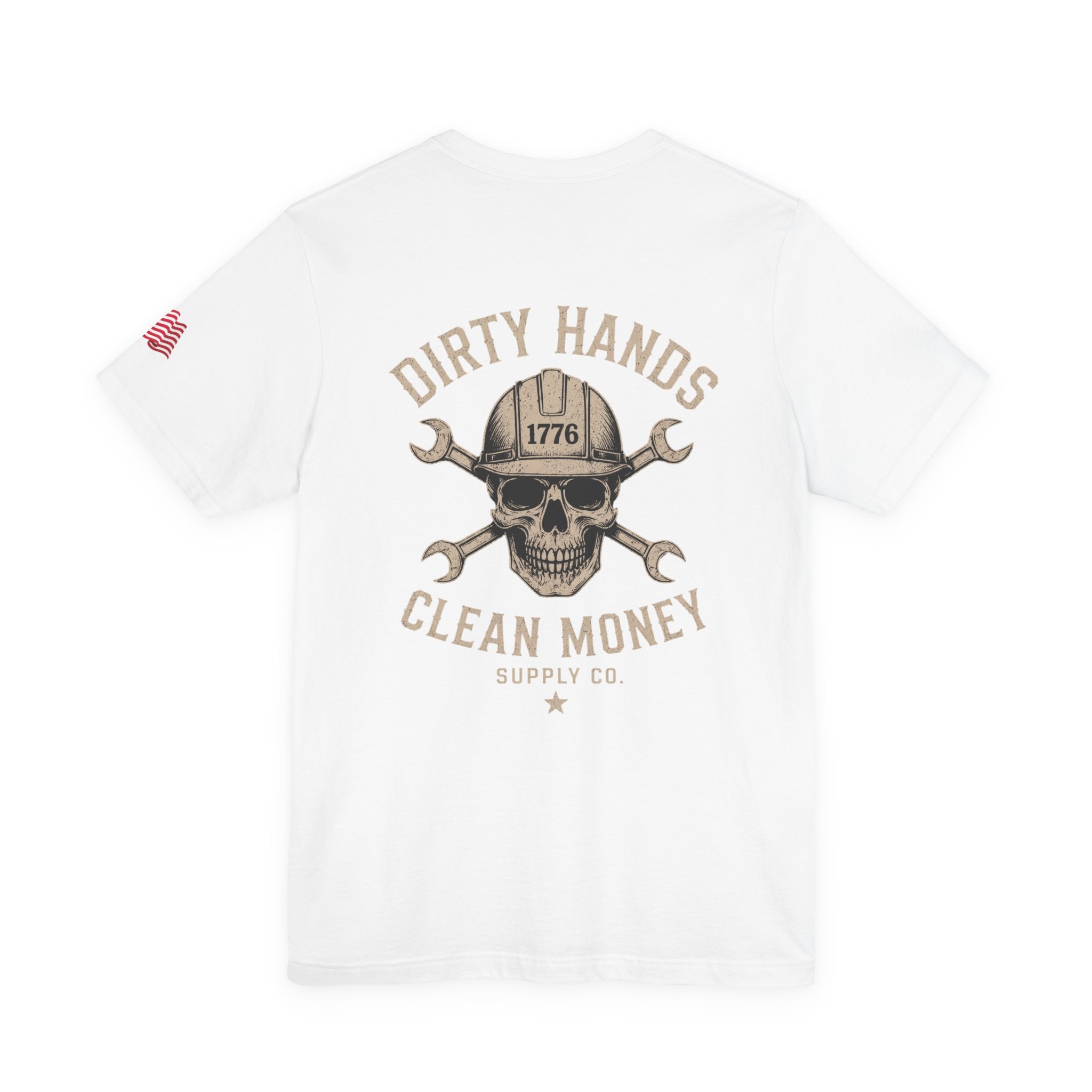 Dirty Hands Clean Money Tee — Skull & Wrenches Workwear T‑Shirt