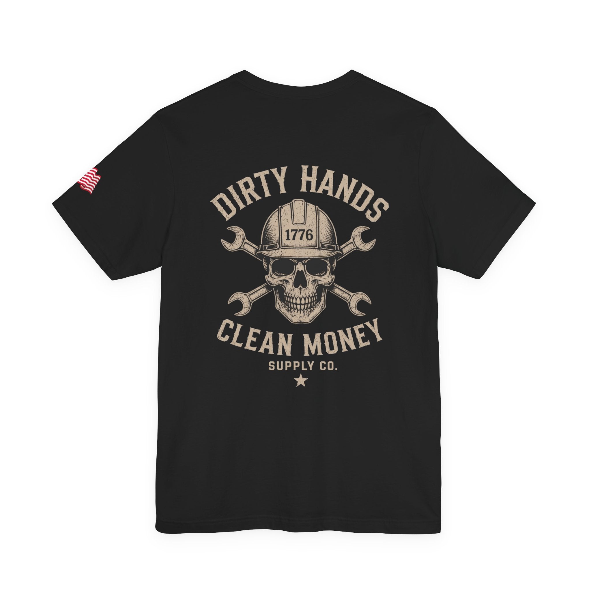 Dirty Hands Clean Money Tee — Skull & Wrenches Workwear T‑Shirt